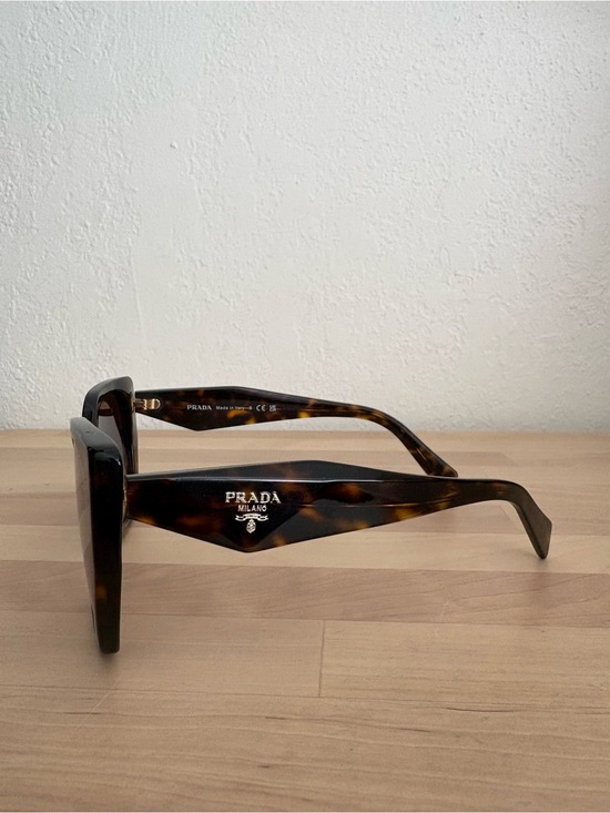 Prada PR19ZS Oversized Tortoiseshell Sunglasses with Brown Lenses main image 4